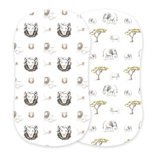 Hear Me Roar Lion and Rhinos and Elephants Bamboo Bassinet Sheets