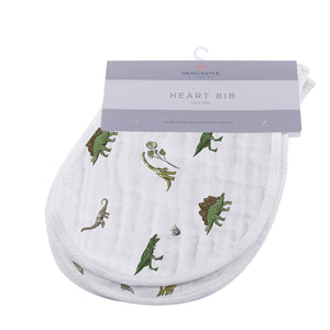 Dino Days Cotton Heart Bib 2PK