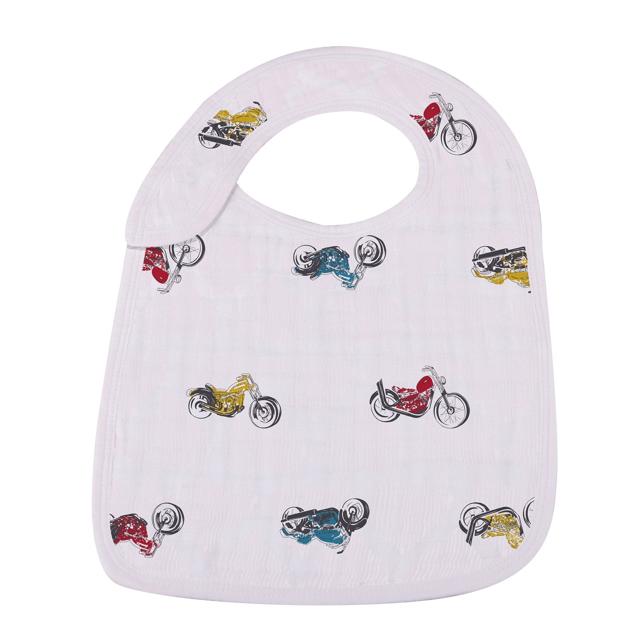 Ultimate Bamboo Muslin Road Trip Snap Bibs 3PK