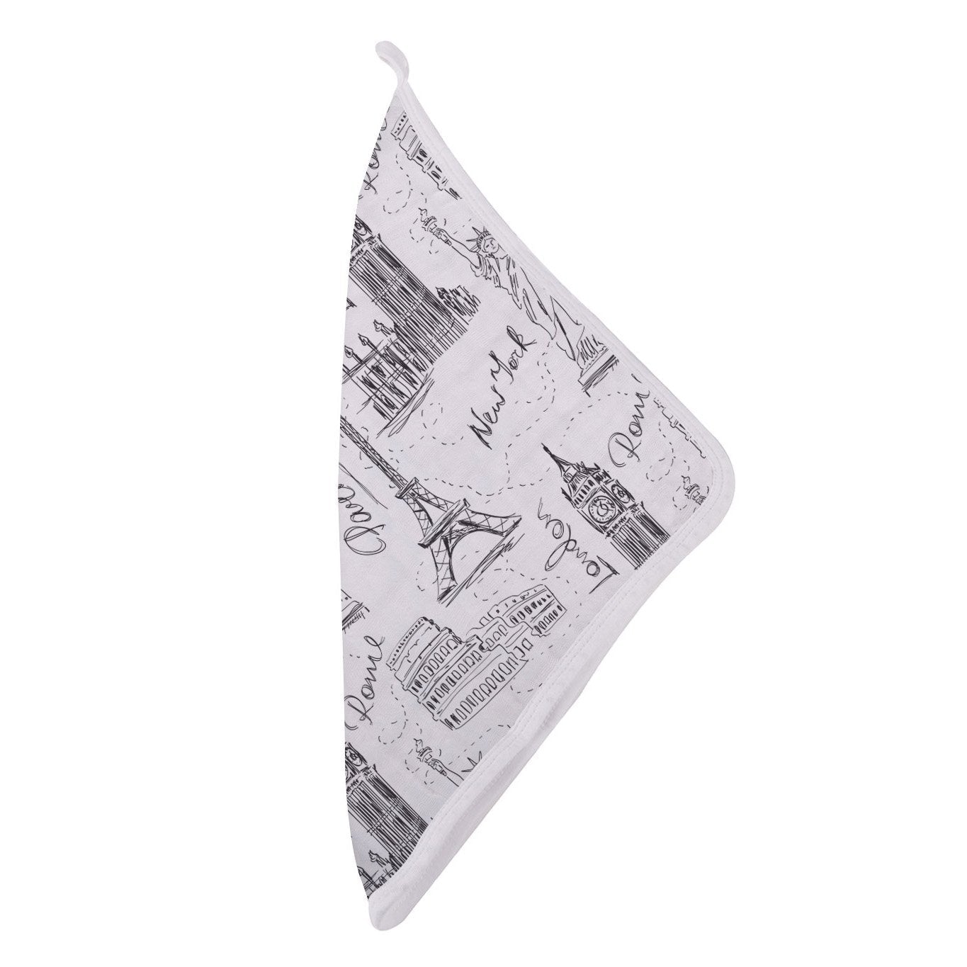 London, Paris, New York Bamboo Muslin Baby Washcloth Set