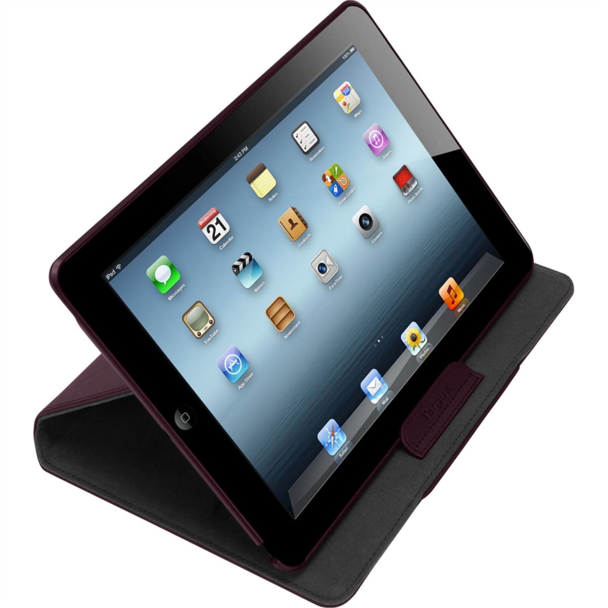 9.7 inch Targus Versavu Rotating Case for Apple iPad Air, Black Cherry